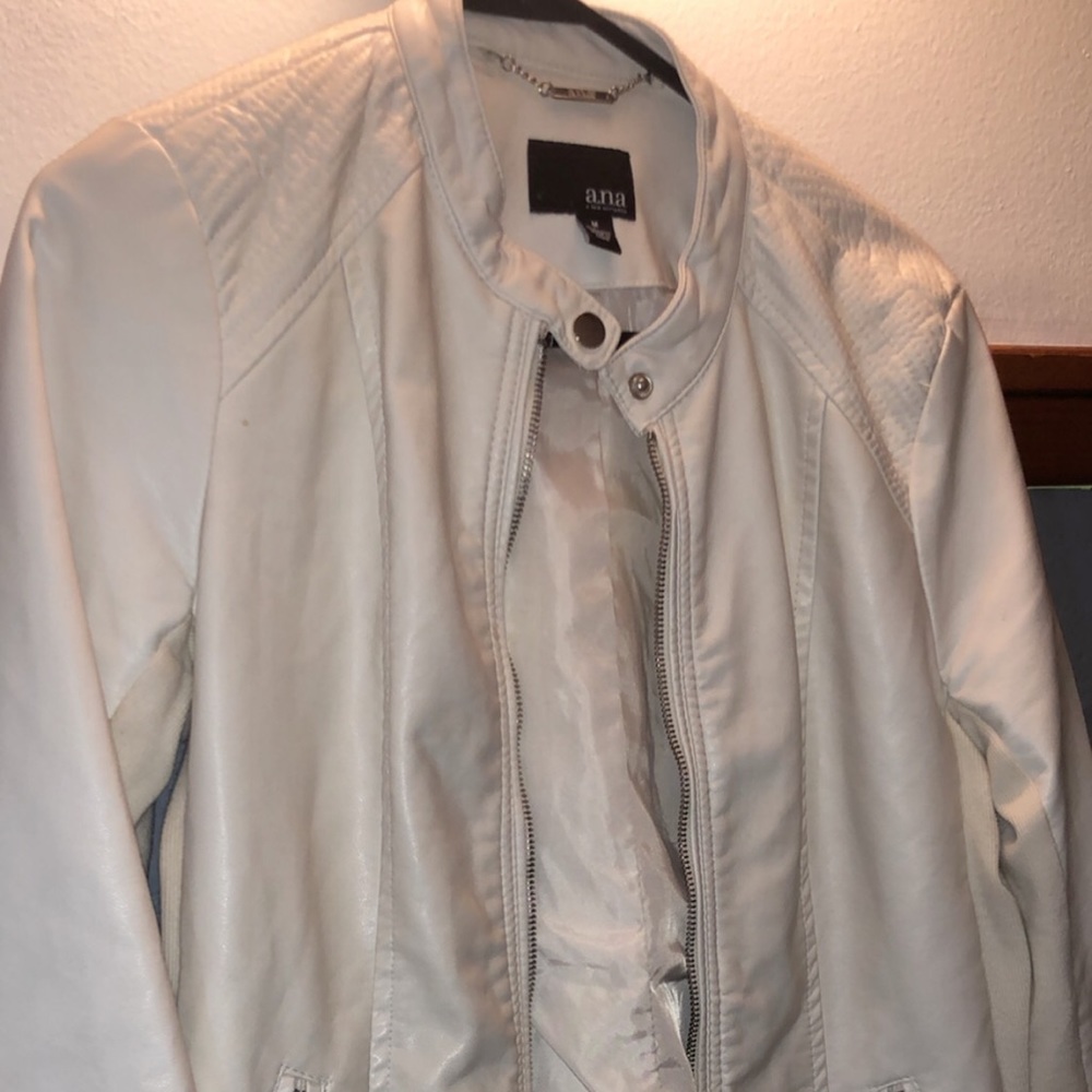 Cream leather jacket